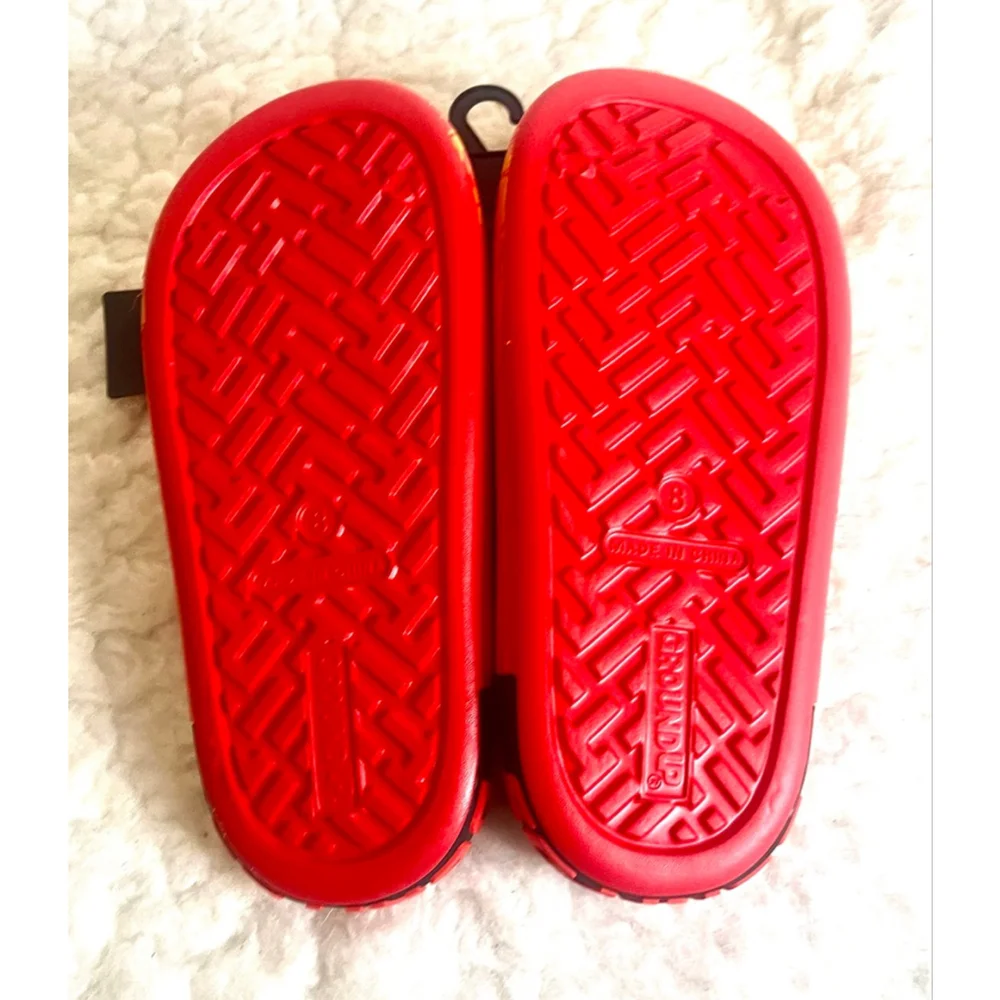 NWT Doritos Flamin' Hot Men`s Ground Up Comfort Slide Sandal Shoes Orange Size 8